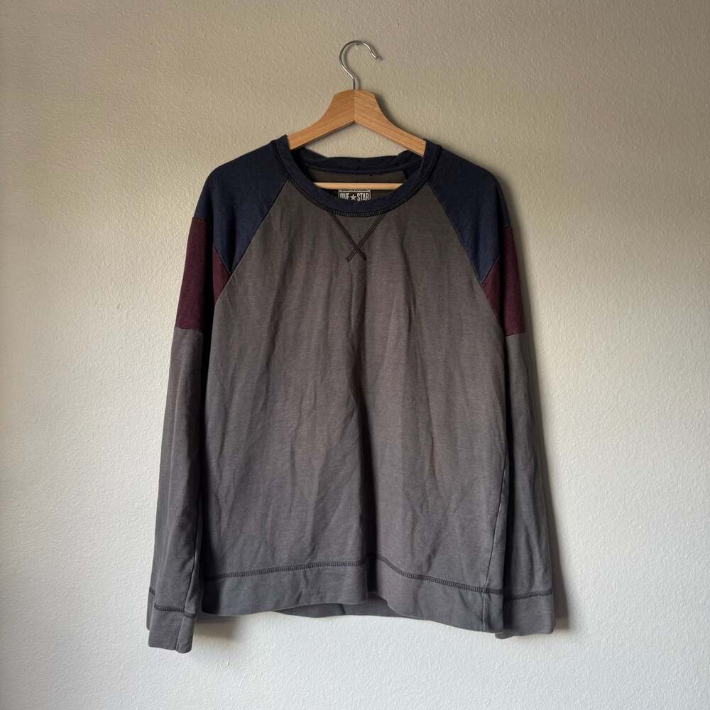 Converse One Star Y2K Colorblock Raglan Long Sleeve Shirt Men’s M